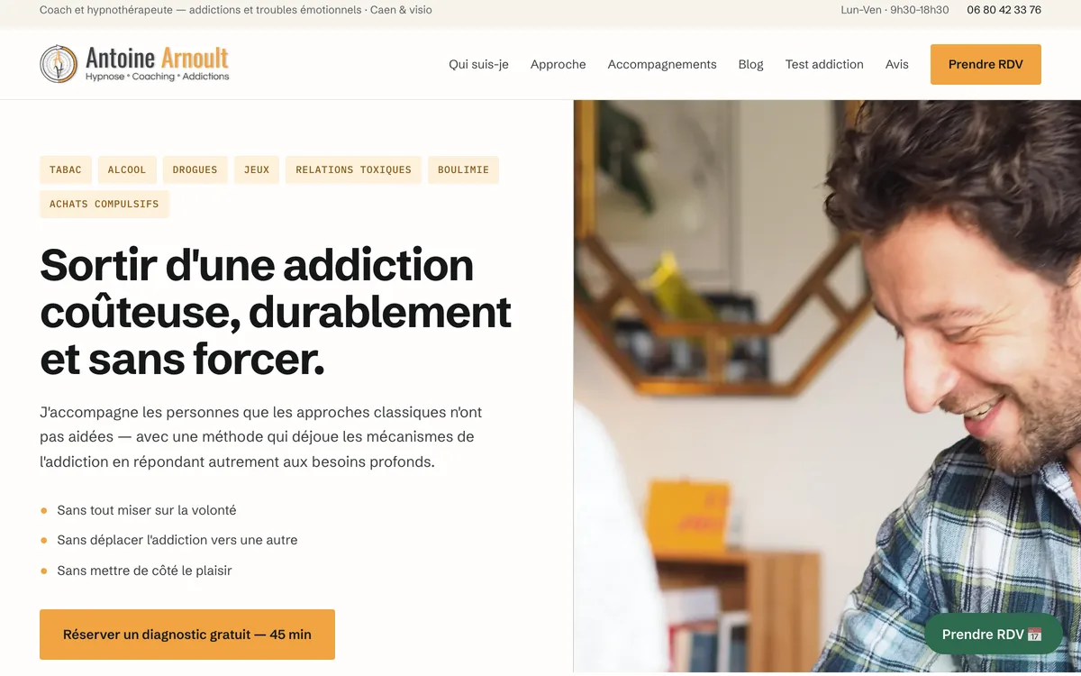 Aperçu du site Antoine Arnoult